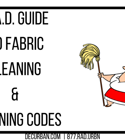 R.A.D. Guide To Fabric Cleaning & Cleaning Codes
