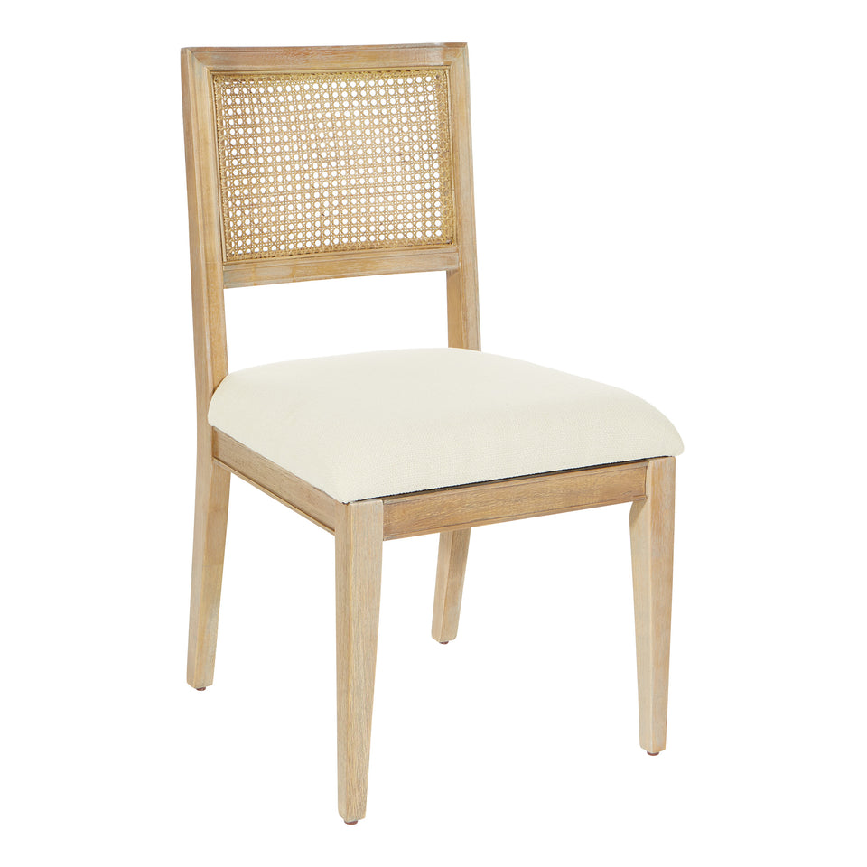 Rustic, solid wood frame, natural finish and deeply padded seating ensure a durability and comfort. The softly curved cane back provides visual interest and texture to distinguish your living room, family room or reading nook. armless angle