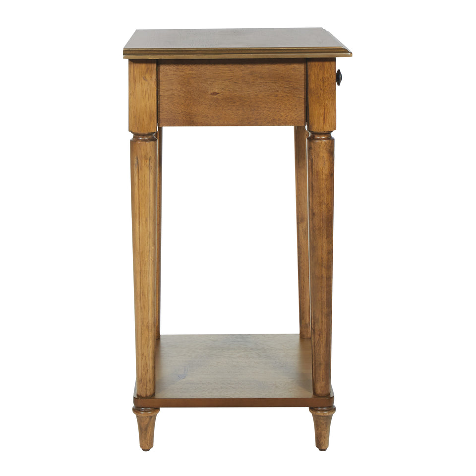 mid century modern light walnut side table side