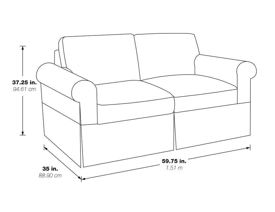 leon single loveseat black and white schematic
