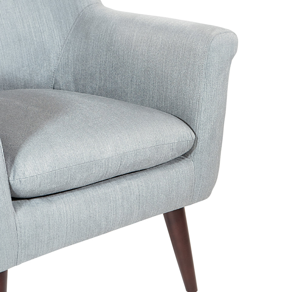 dominic mid century modern lounge chair gray detail