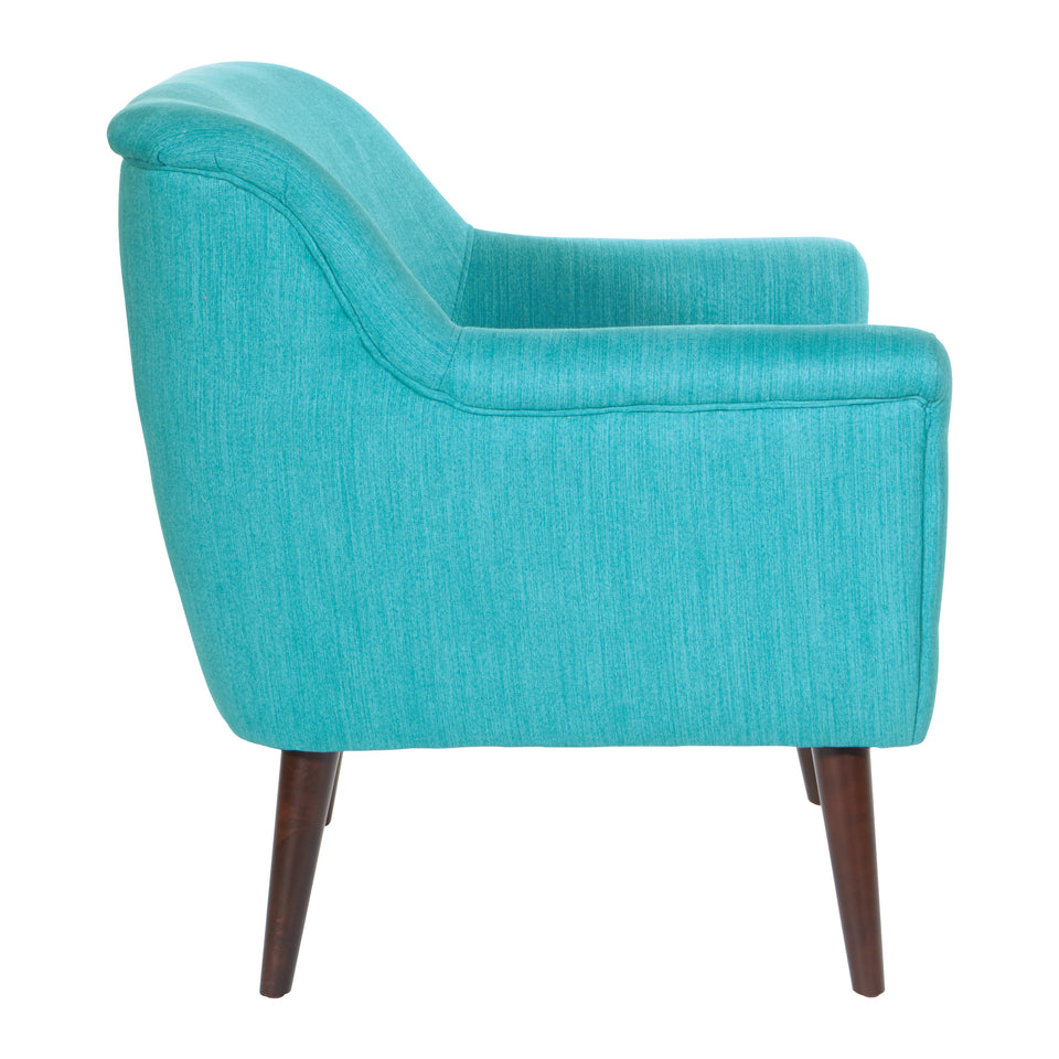 dominic mid century modern lounge chair turquoise side