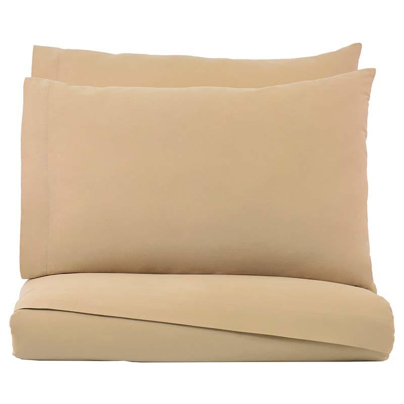 Mauai luxurious cotton beige colored sheet set