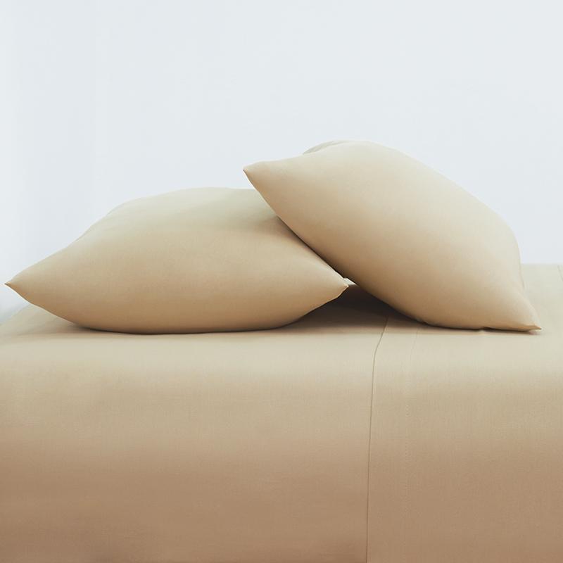 Mauai luxurious cotton beige colored sheet set
