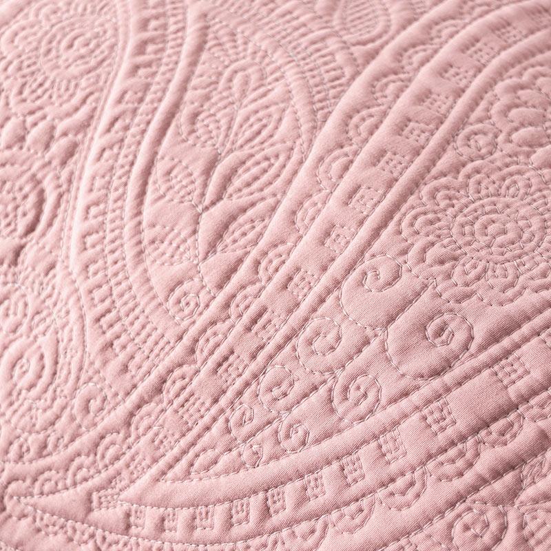 Rose embroidered paisley pillow covers