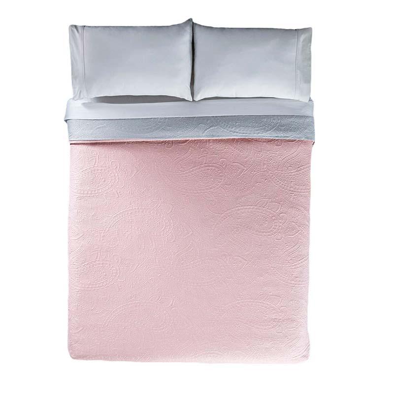 Rose & Gray reversible paisley embroidered comforter