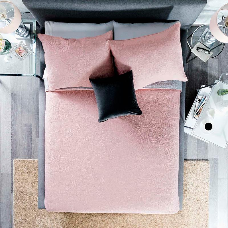 Rose & Gray reversible paisley embroidered comforter
