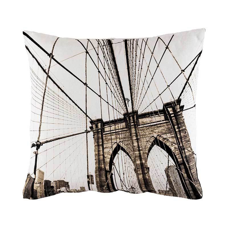 Brooklyn Bridge / New York reversible square Throw Pillow
