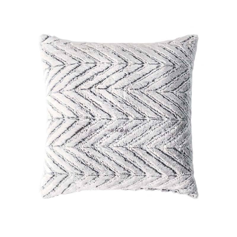 Silver fur pillow cheap