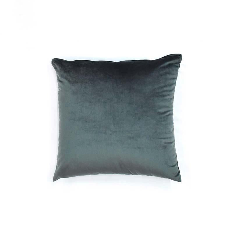 18"W x 18"H square dark solid velvet pillow cover