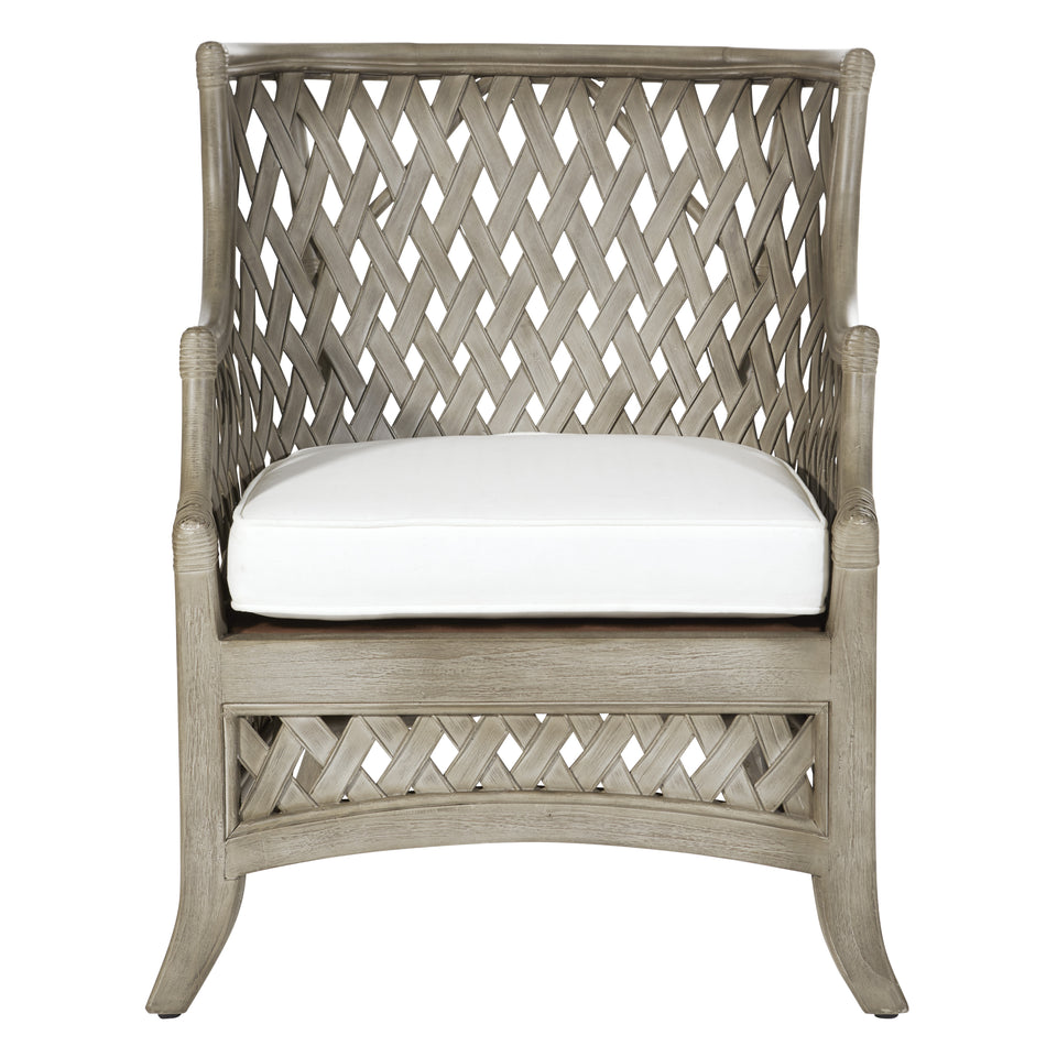 retana rattan lounge chair gray front