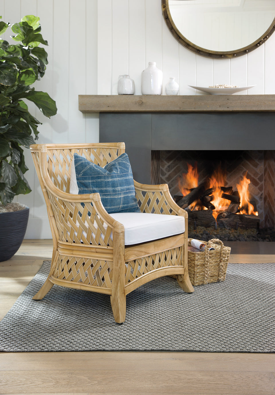 retana rattan lounge chair natural angle room setting 2