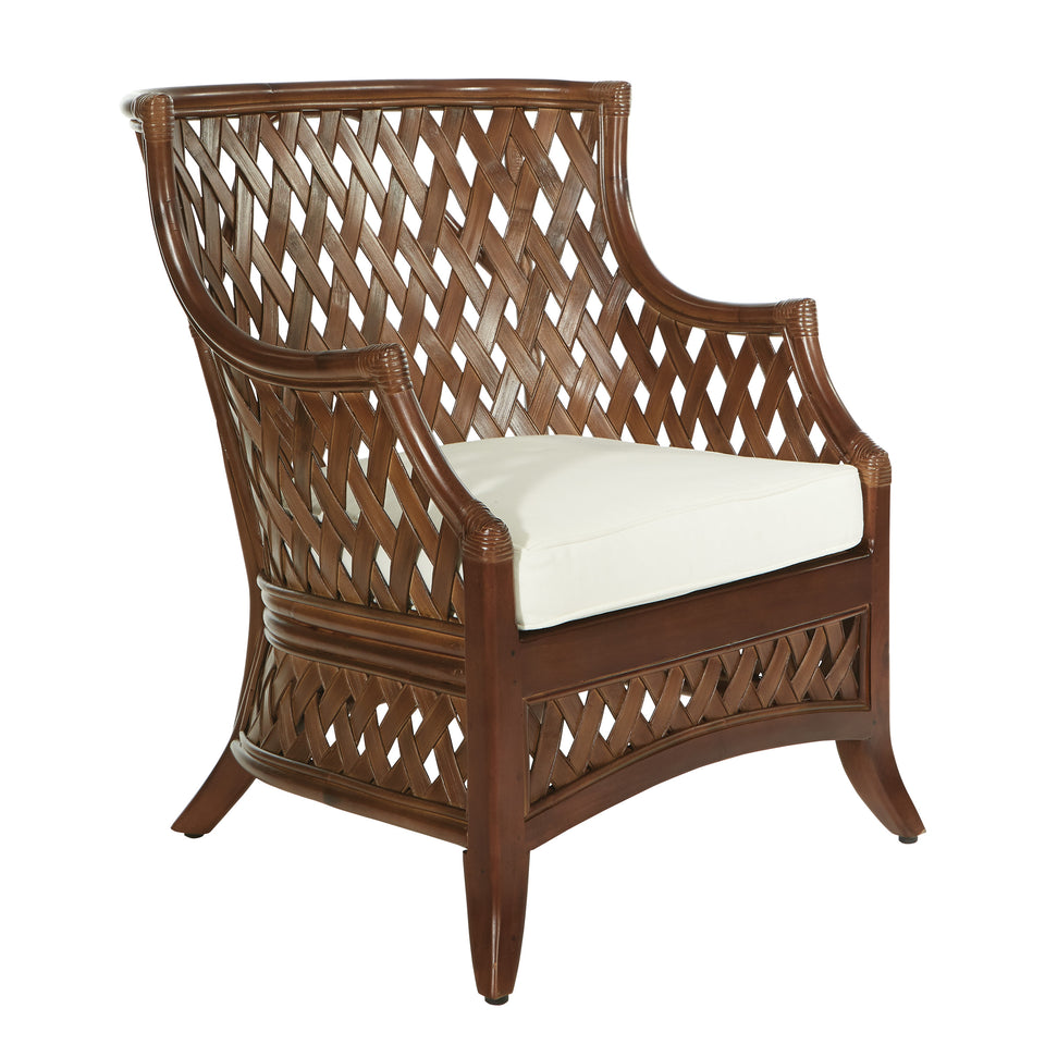 retana rattan lounge chair chestnut angle