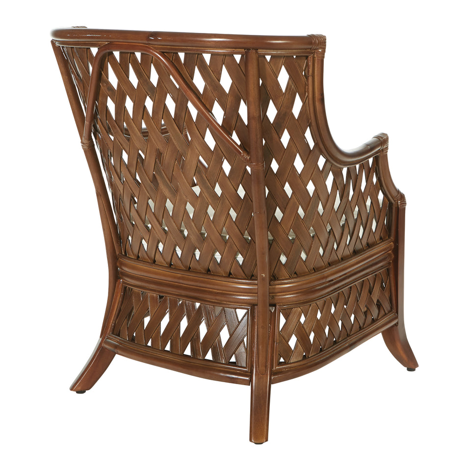 retana rattan lounge chair chestnut angle back