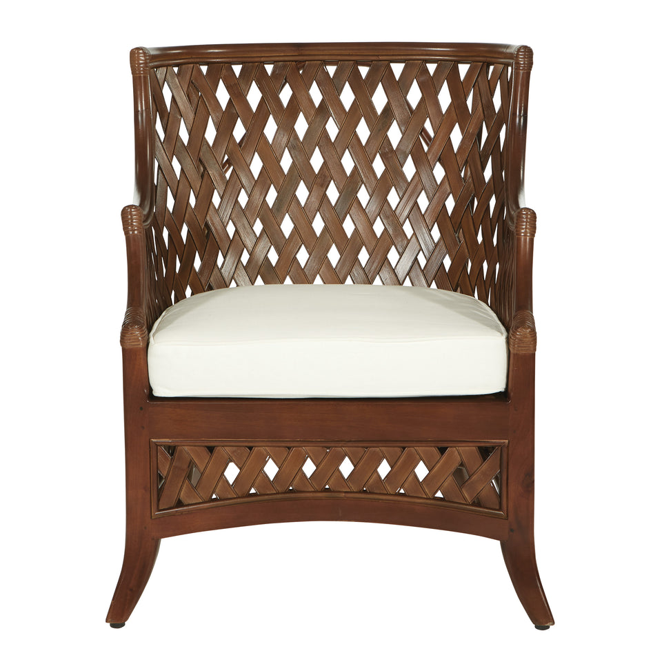 retana rattan lounge chair chestnut front