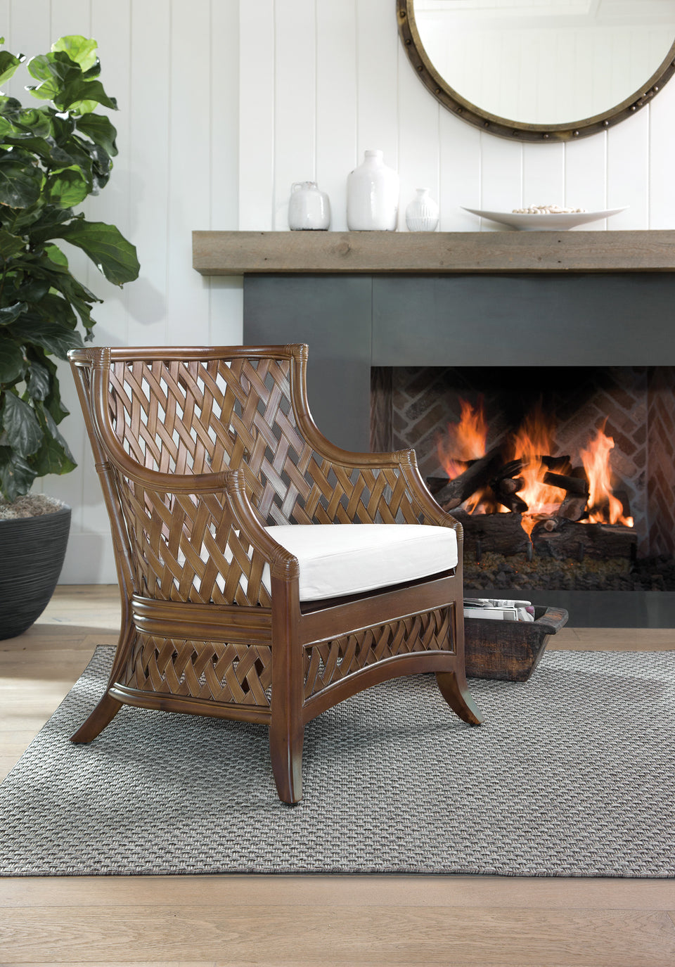 retana rattan lounge chair chestnut room setting