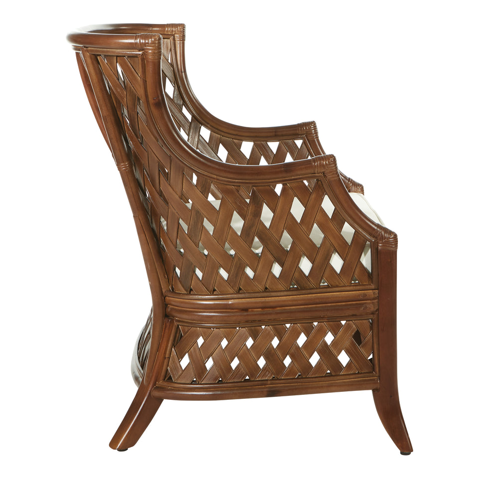 retana rattan lounge chair chestnut side