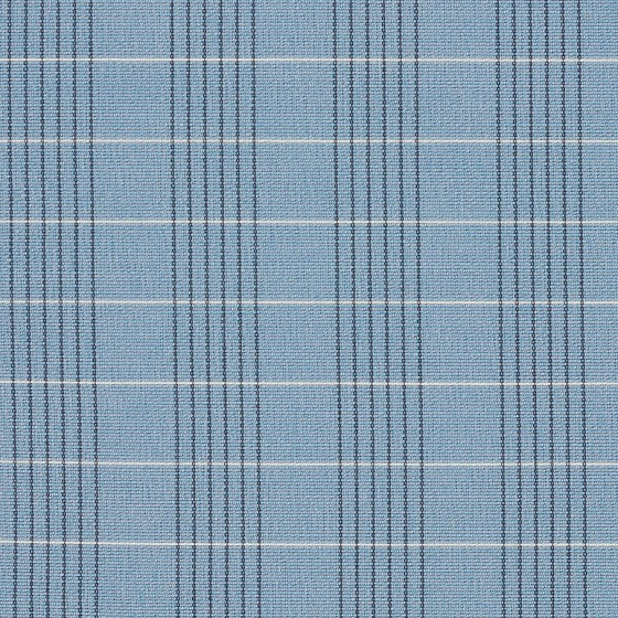 light blue, dark blue, and white plaid patterned fabric by Momentum Windowpane, color Sky