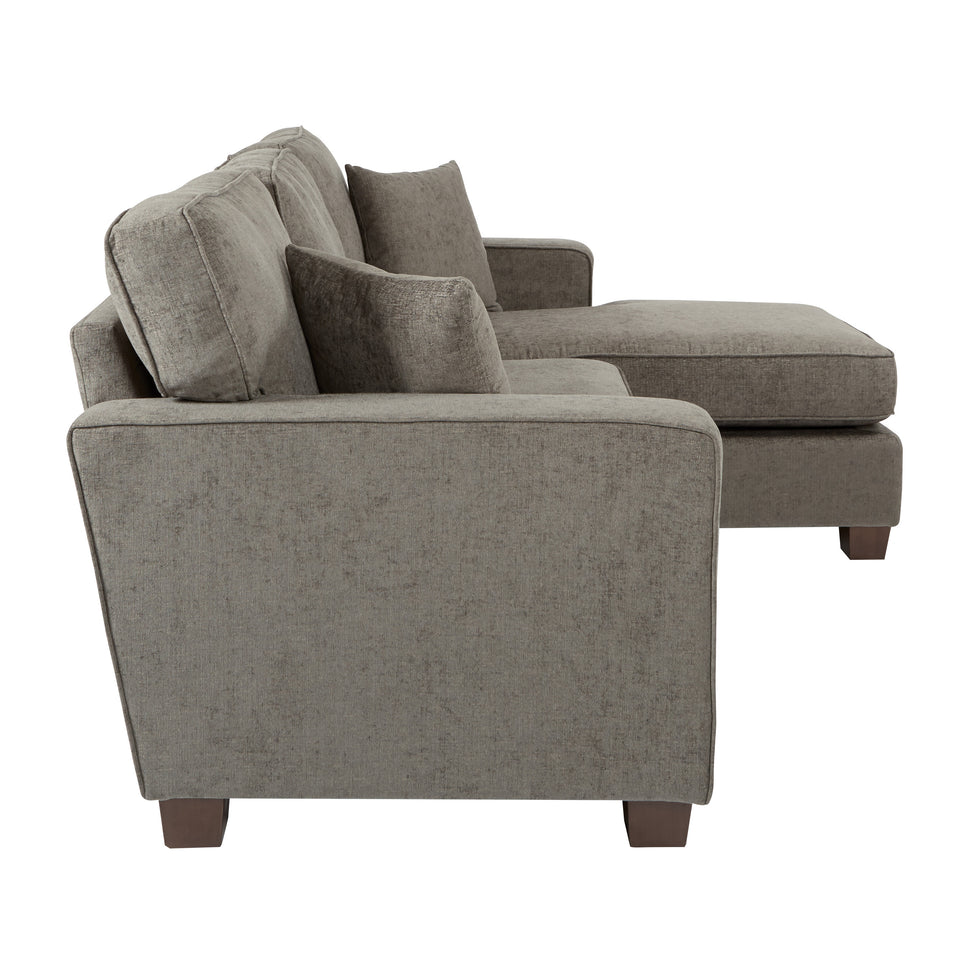bavido sectional plush sofa in gray side