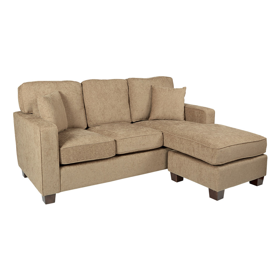 bavido sectional plush sofa in tan angle