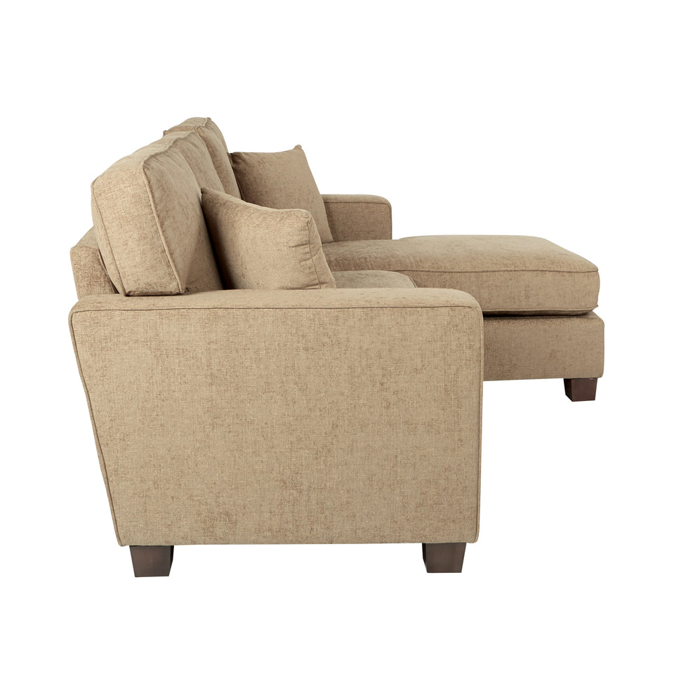 bavido sectional plush sofa in tan side