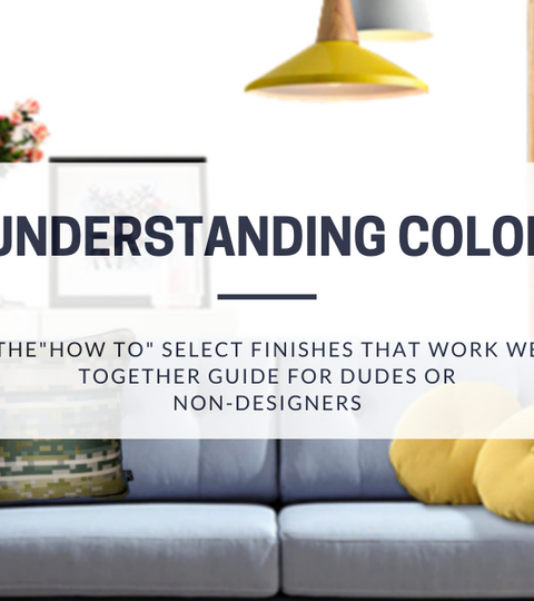 Understanding Color The How To Select Finishes That Work Well Together Guide For Dudes & Non-Designers with blue couch and Minefield pillows from Decurban