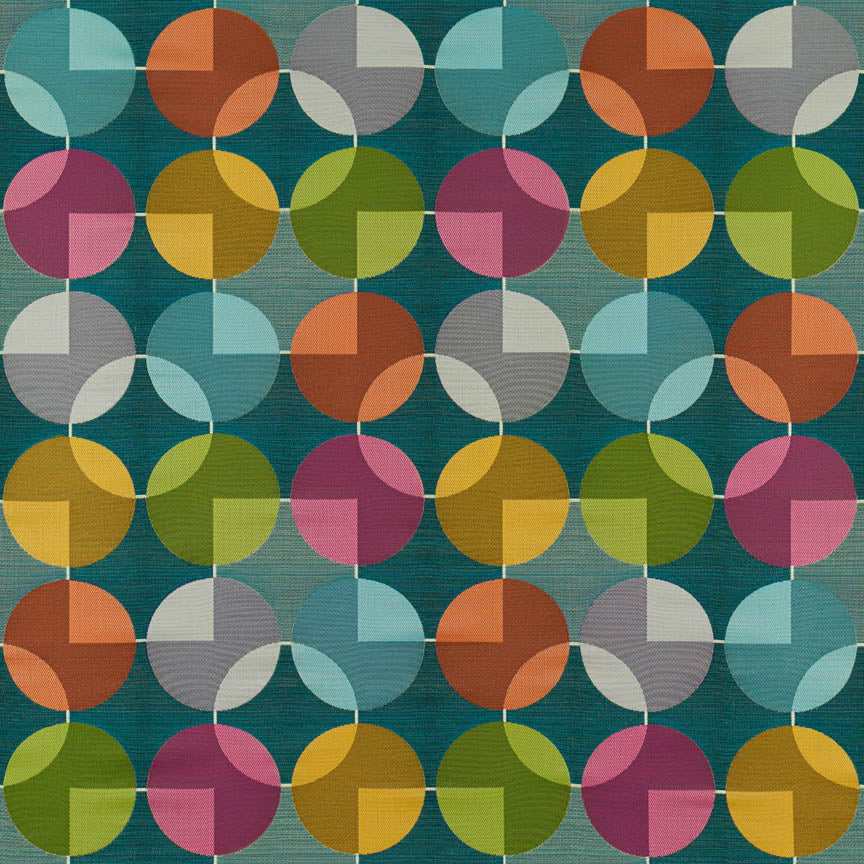 ArcCom Compass Teal fabric swatch Mikey GEO-005