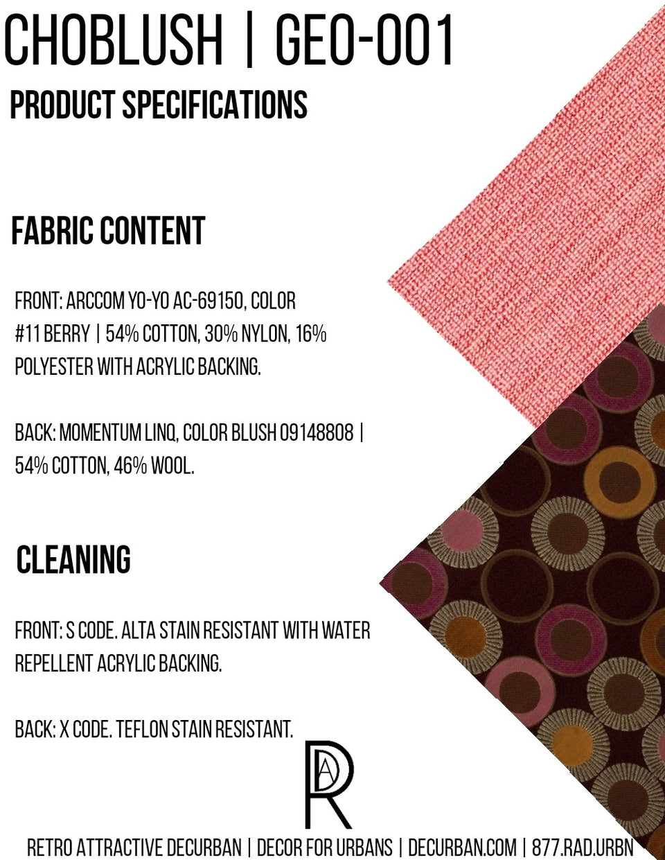 Decurban Choblush Fabric Specification Sheet