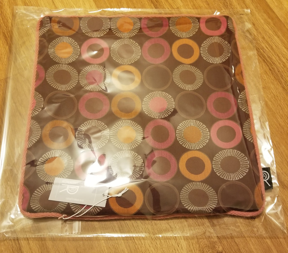 Decurban Choblush brown geometric pillow cover bagged