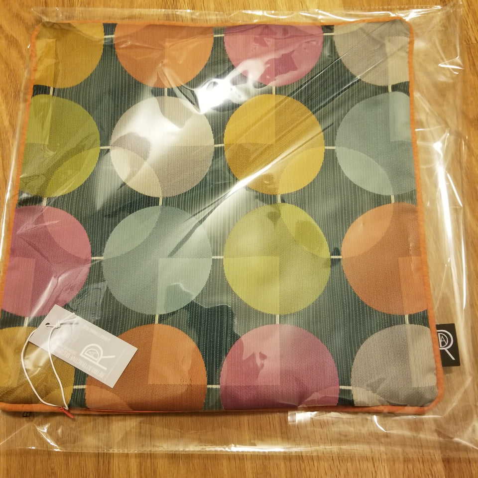 Decurban Mikey Orange & Teal Geometric Pillow Cover Bagged