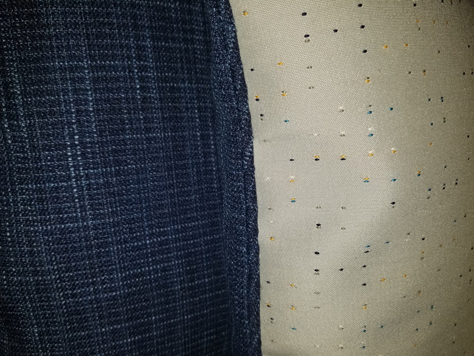 Decurban Multicolored Pindot Gray & Navy Pillow Blu-002 Side View