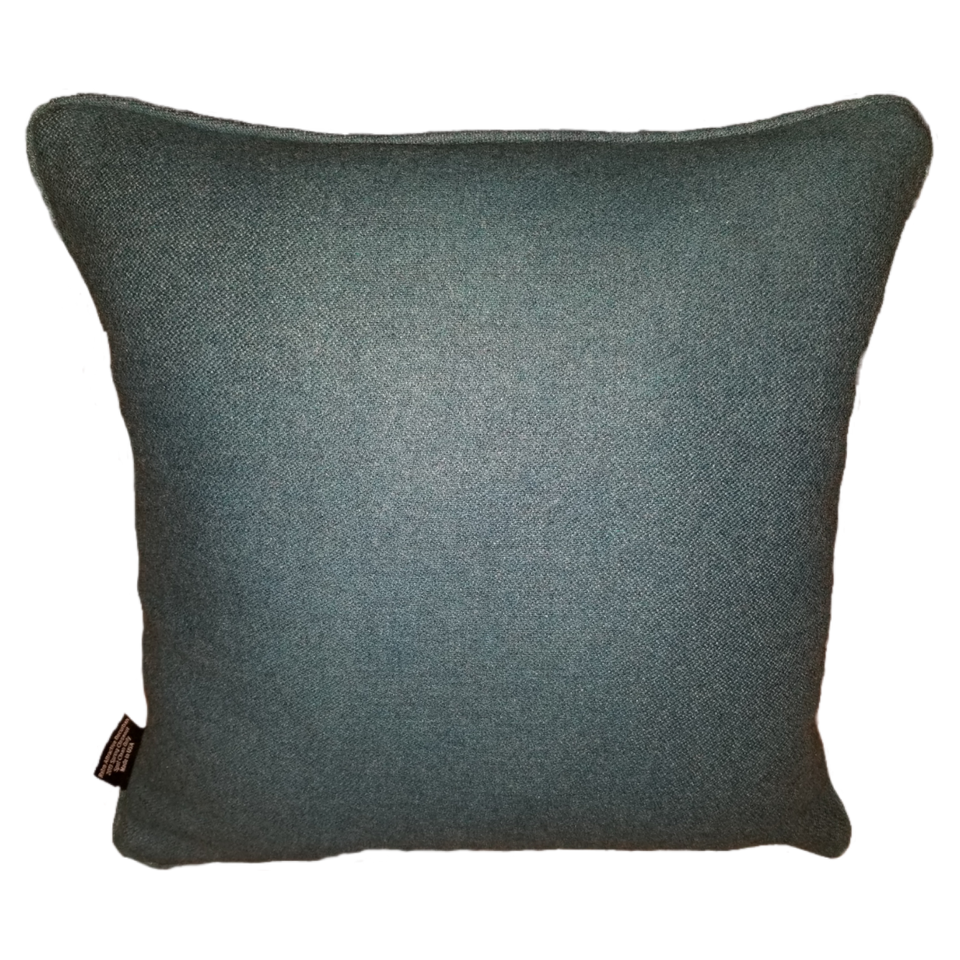Minefield green blue silver decorative pillow cover rear view GEO-002