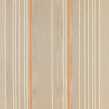 beige, taupe, and orange pinstripe fabric by Momentum Vicinity, color Stone
