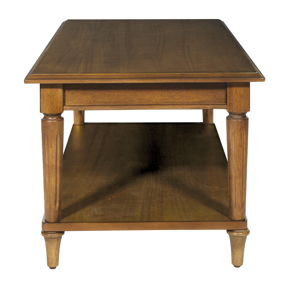 mid century modern light walnut coffee table side