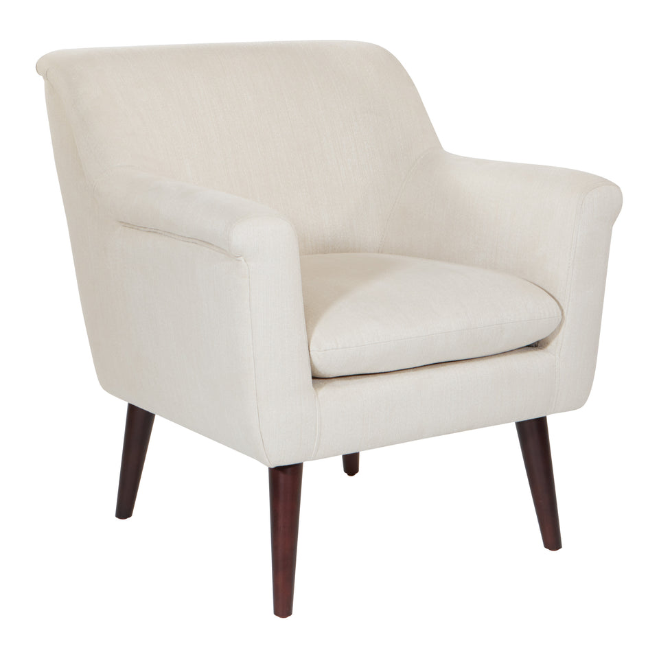 dominic mid century modern lounge chair ivory angle