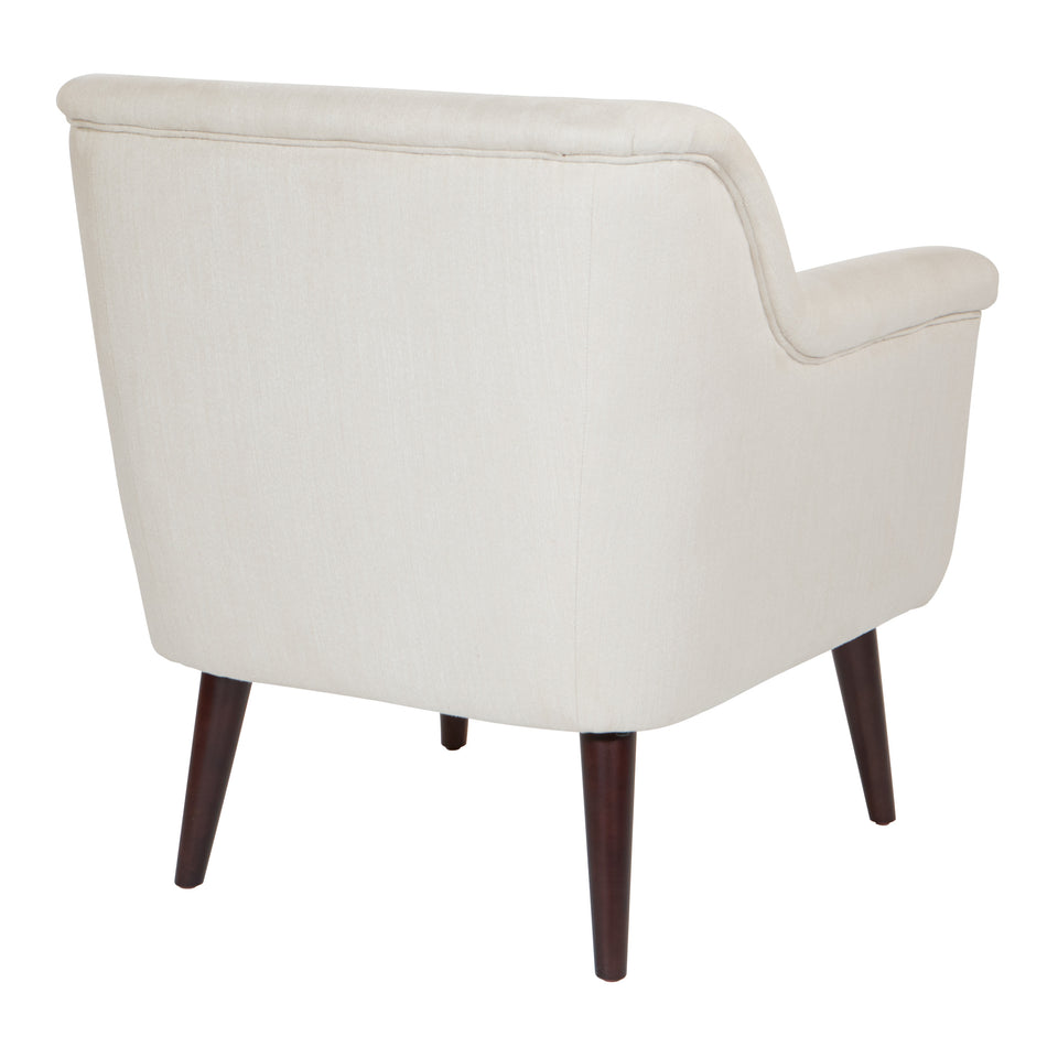 dominic mid century modern lounge chair ivory angle back