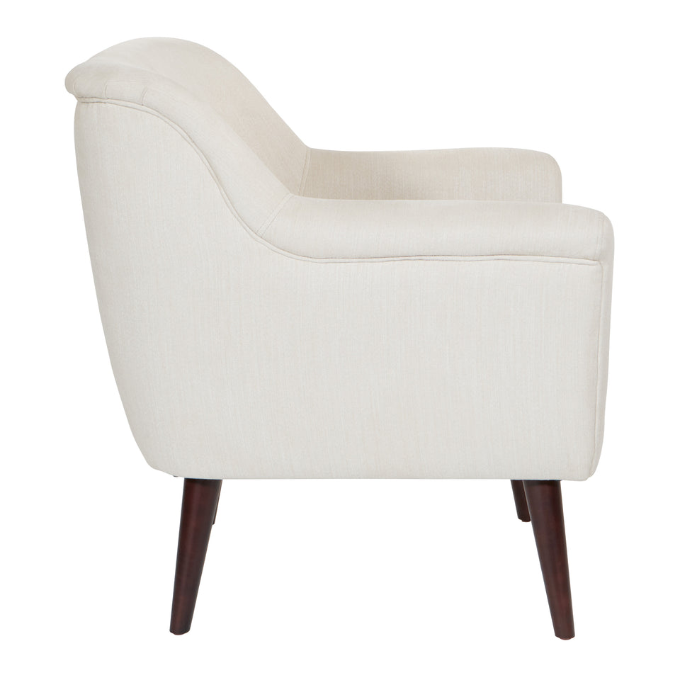 dominic mid century modern lounge chair ivory side