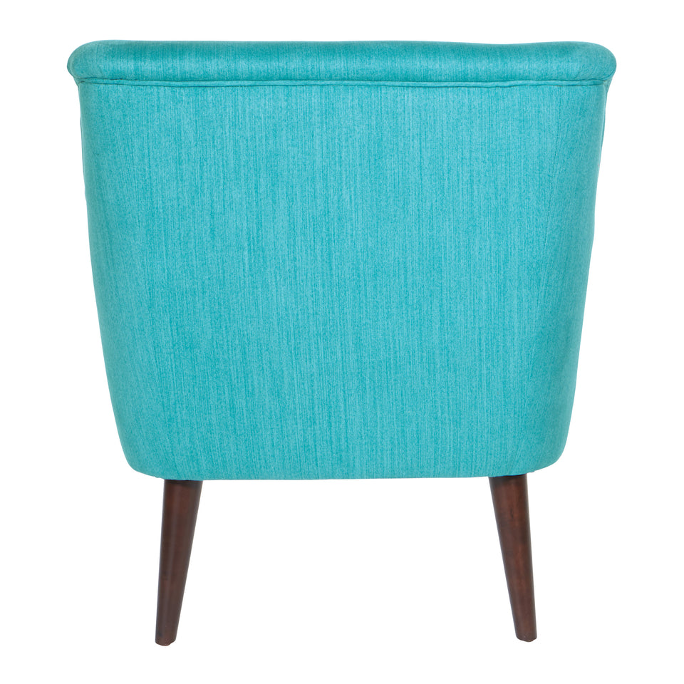 dominic mid century modern lounge chair turquoise back