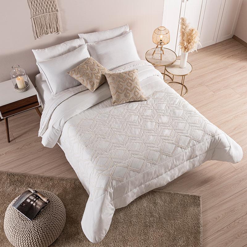 Boho Chic Ivory Textured 100% Cotton Comforter Set