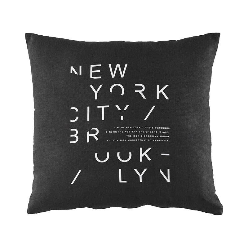 Brooklyn Bridge / New York reversible square Throw Pillow