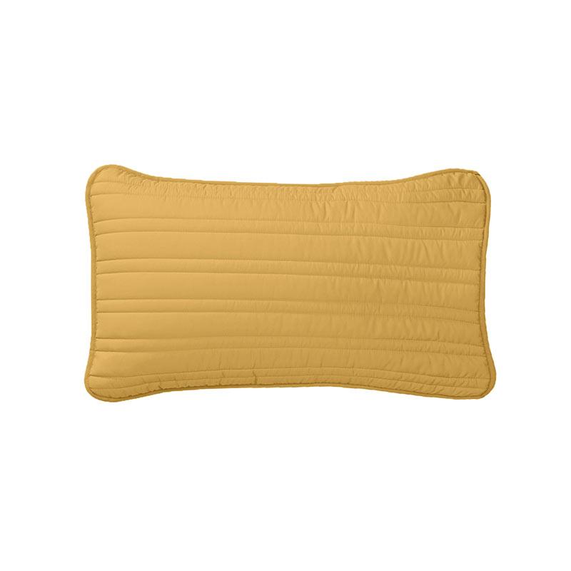 decurban simple embroidered rectangle bedroom pillow yellow