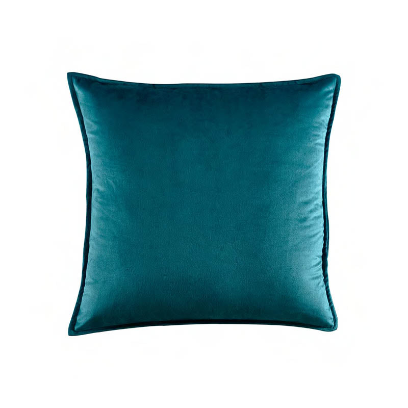 18"W x 18"H square turquoise solid velvet pillow cover