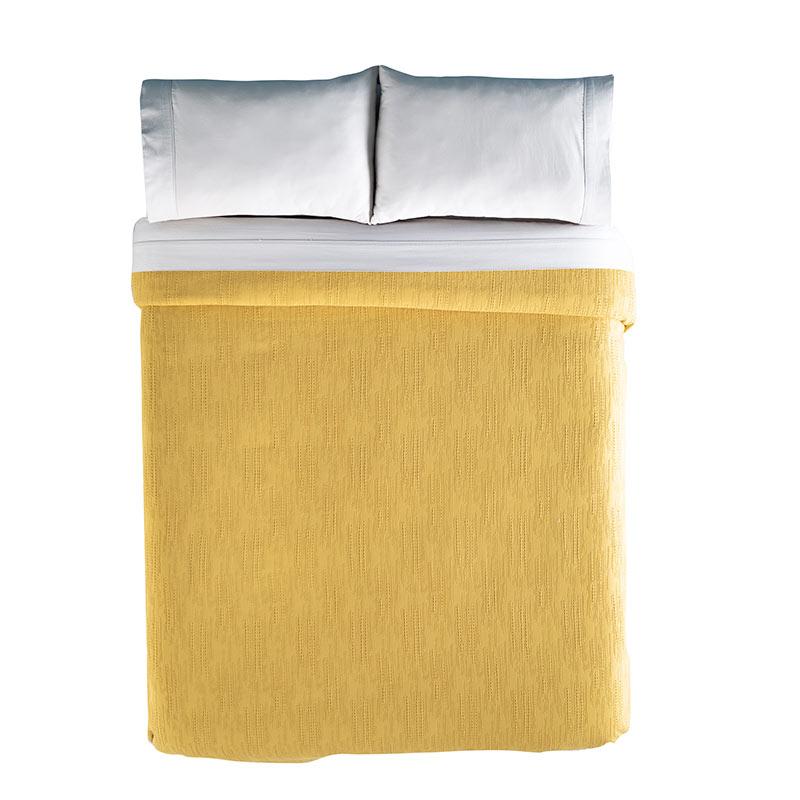 Yellow Jacquard Luxurious Woven Cotton Quilt