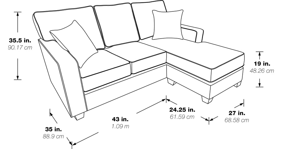 bavido sectional plush sofa black and white schematic