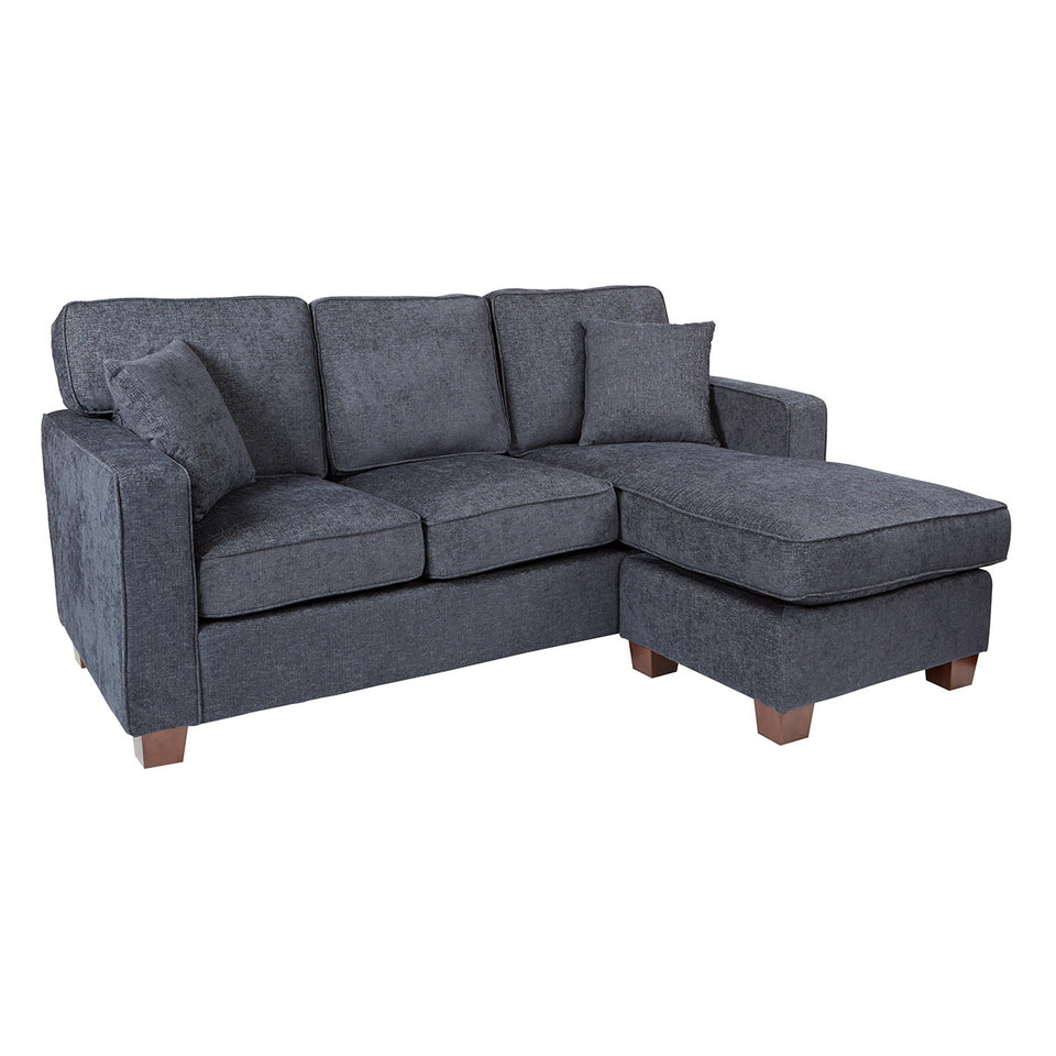 bavido sectional plush sofa in blue angle