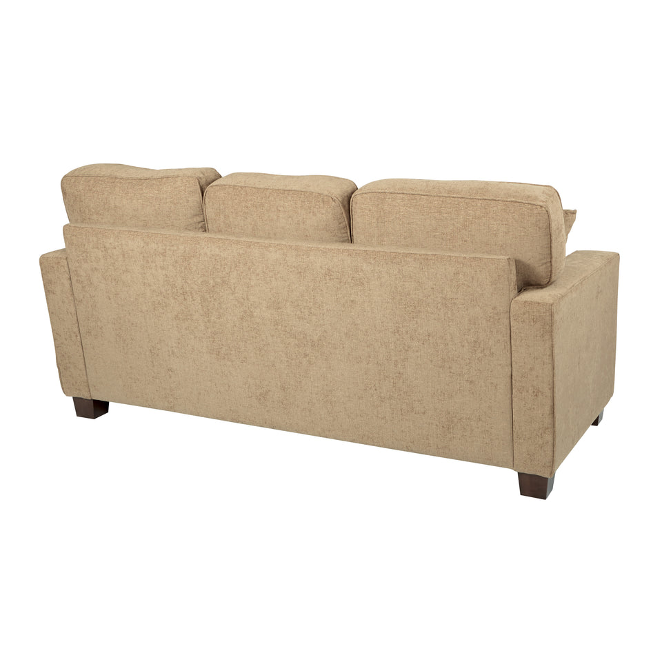 bavido sectional plush sofa in tan back