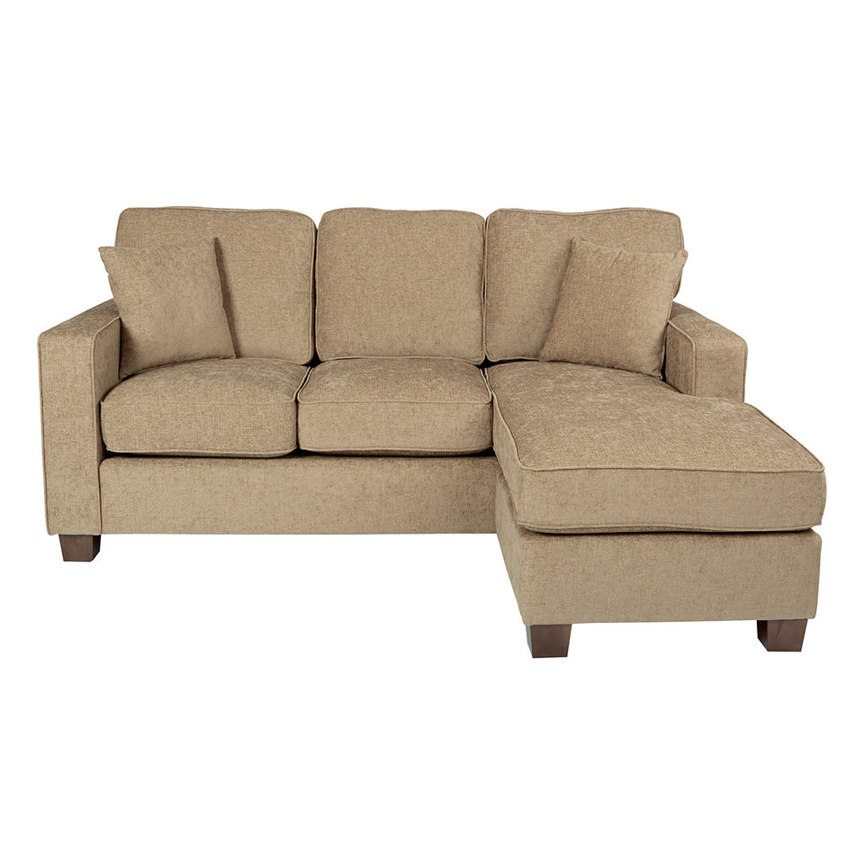 bavido sectional plush sofa in tan front