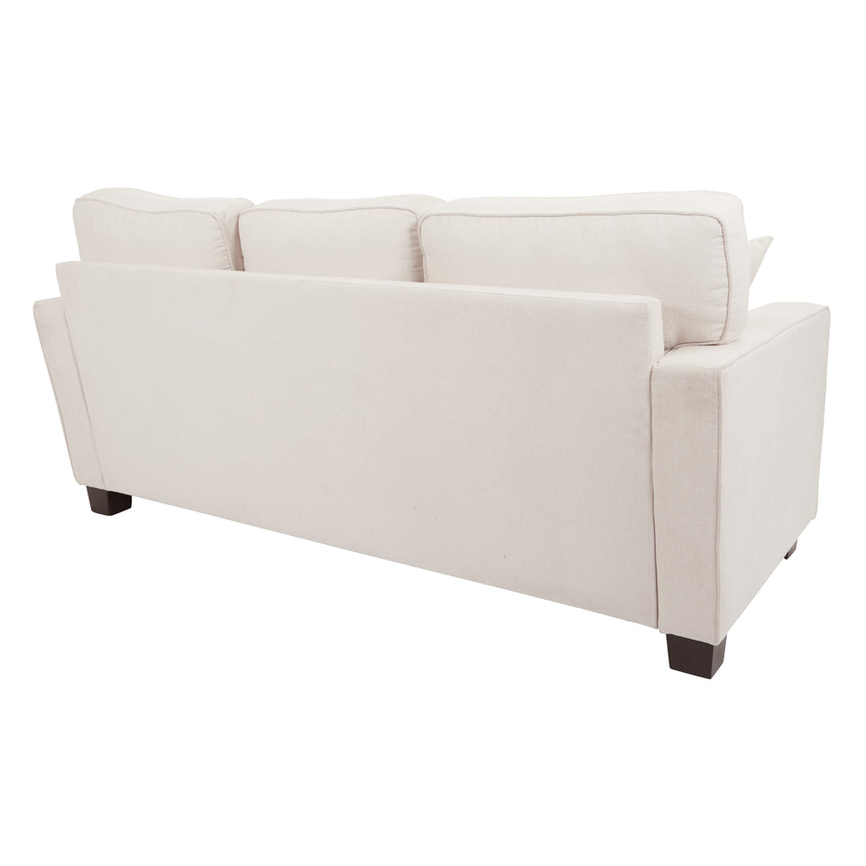 bavido sectional plush sofa in white back
