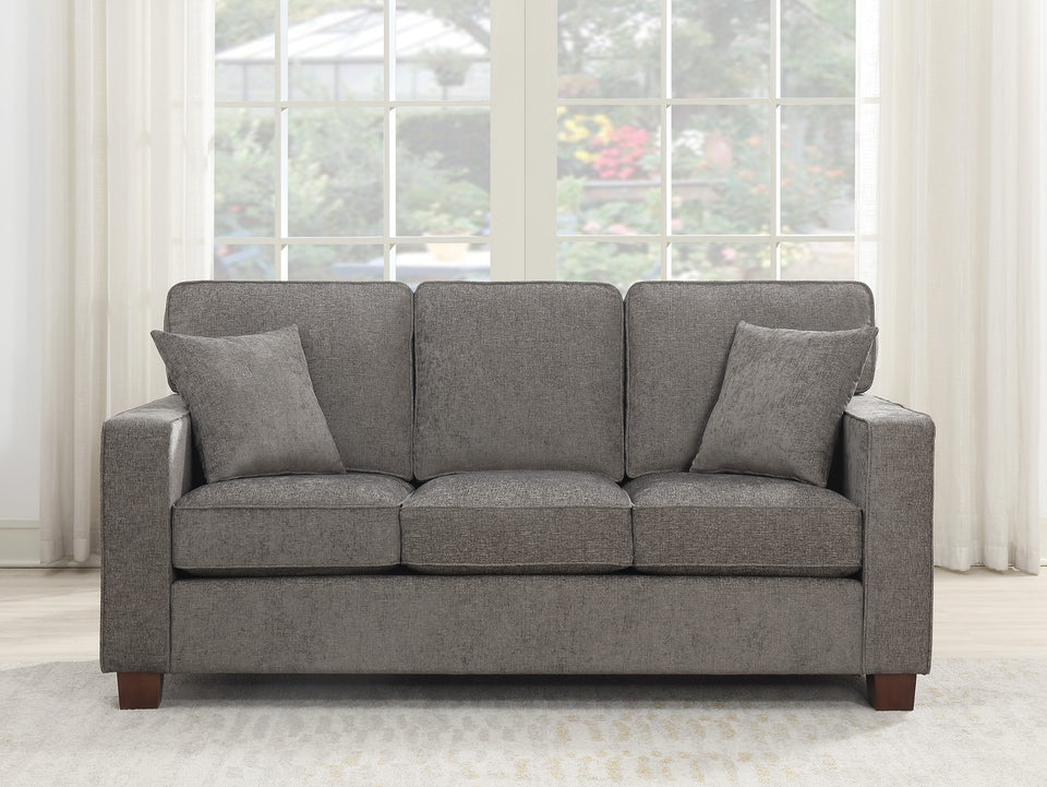 bavido plush sofa in gray front living room setting