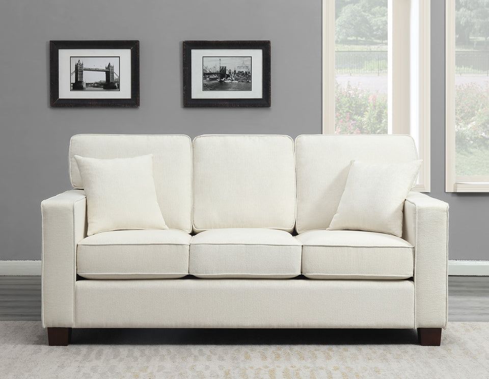 bavido sofa plush sofa in white in living room setting